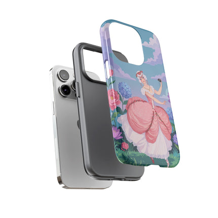 🎭🌸 The Lady Of The Secret Masquerade Phone Case – Art Deco Garden Fantasy