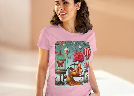 Reading In A Painted Garden Cotton Tee