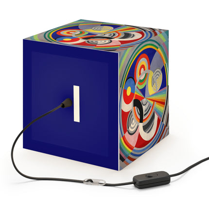 Rythme No. 1 by Robert Delaunay Light Cube Lamp