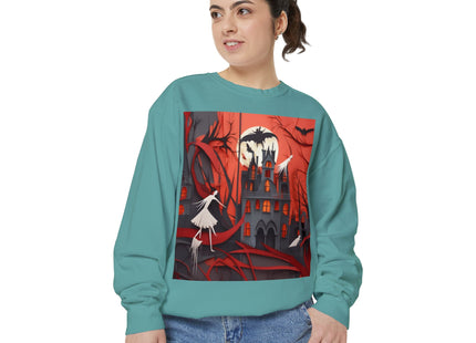 Halloween Night Scene Unisex Garment-Dyed Sweatshirt