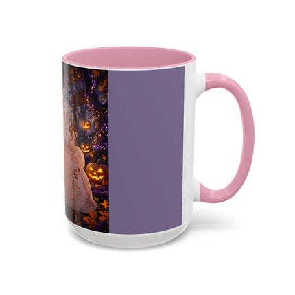 🎃🌙 The Midnight Court Of Pumpkin Grove Colorful Mug – Elegant Halloween Masquerade