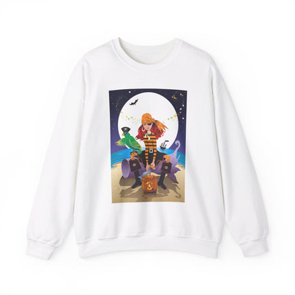 Moonlit Pirate Halloween Unisex Heavy Blend™ Crewneck Sweatshirt