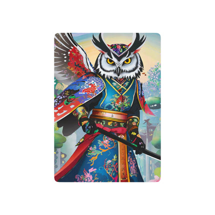 Cyberpunk Samurai Owl Playing Cards