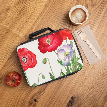 Poppies by Tanigami Kônan Lunch Bag – Bold Blooms & Japanese Woodblock Elegance