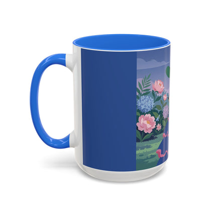 The Lady Of The Garden Stroll Colorful Mugs – Art Deco Botanical Elegance