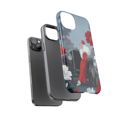🚗🌺 The Lady Of The Grand Touring Car Phone Case – Art Deco Motoring Elegance