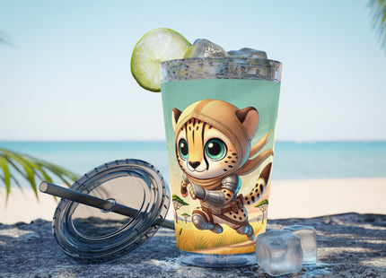 Swift Cheetah Sunsplash Tumbler with Straw, 16oz