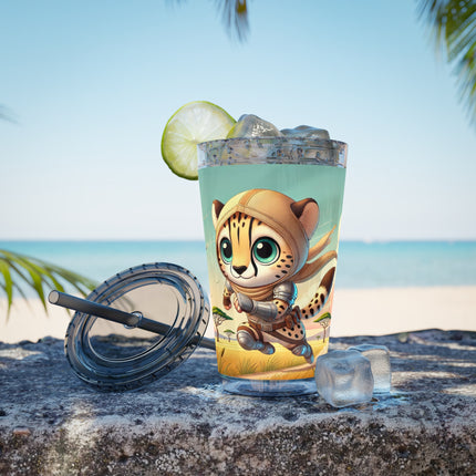 Swift Cheetah Sunsplash Tumbler with Straw, 16oz