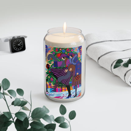 🎄✨ Christmas Among The Twinkling Trees Scented Soy Candle – Art Deco Holiday Fantasy