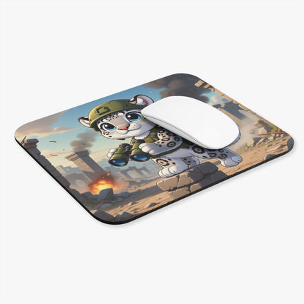 The Snow Leopard Lookout Mouse Pad – Adventure, Curiosity & Fearless Style