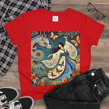 Fairy Waltz in the Butterfly Garden Cotton Tee