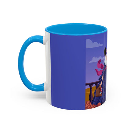 The Dawn Serenade Colorful Mug (11oz, 15oz) – Rooster Beauty, Morning Charm & Art Deco Elegance