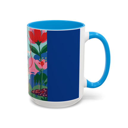 The Lady Of The Scarlet Bow Colorful Mugs – Art Deco Botanical Archer Elegance