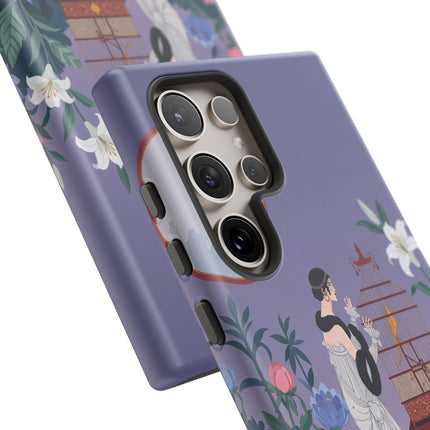 🌸🐦 The Lady Of The Garden Birdcage Phone Case – Art Deco Floral Elegance