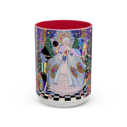 🎄✨ The Lady Of The Christmas Ornament Colorful Mug – Art Deco Holiday Fantasy
