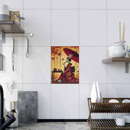 Theatrical Harvest Rabbit Ceramic Tile
