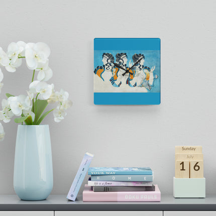 Reproduction of Ladies in Blue by Emile Gilliéron Acrylic Wall Clock