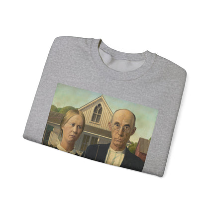 American Gothic by Grant Wood Heavy Blend™ Crewneck Sweatshirt