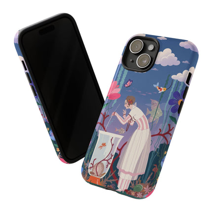 🐠🌸 The Enchanted Aquarium Garden Phone Case – Art Deco Underwater Fantasy