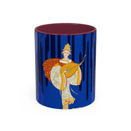 Celestial Melody Colorful Mug (11oz, 15oz) – Musical Grace, Starlit Beauty & Art Deco Elegance