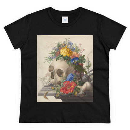 Vanitas Still Life by Herman Henstenburgh Women's Midweight Cotton Tee