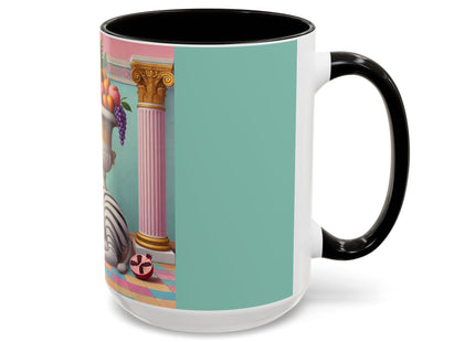 Still Life with Zebra, Fruit, and Pink Columns Colorful Mugs (11oz, 15oz)