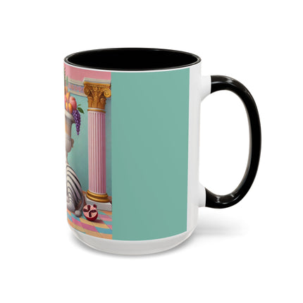 Still Life with Zebra, Fruit, and Pink Columns Colorful Mugs (11oz, 15oz)