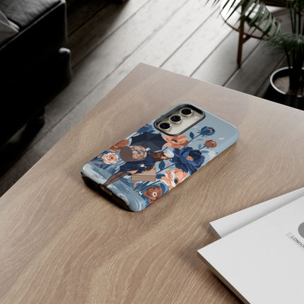 ☂️🌺 The Lady Of The Traveling Garden Phone Case – Art Deco Floral Adventure