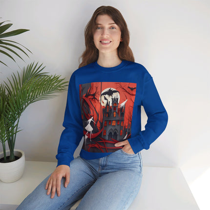 Halloween Night Scene Unisex Heavy Blend™ Crewneck Sweatshirt