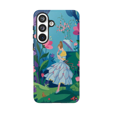 🌸☂️ A Stroll Through The Enchanted Forest Phone Case – Art Deco Floral Fantasy