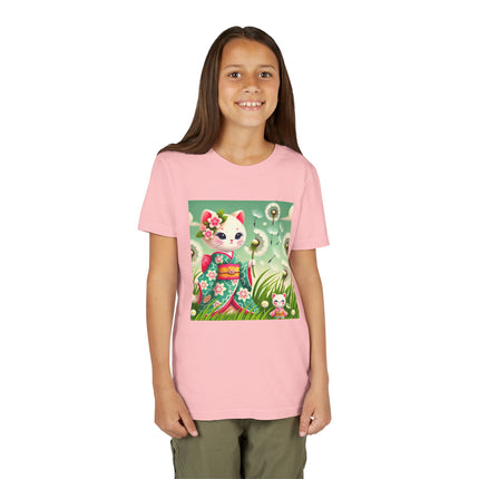 Geisha Kitten and the Dandelion Wish Youth Short Sleeve Tee