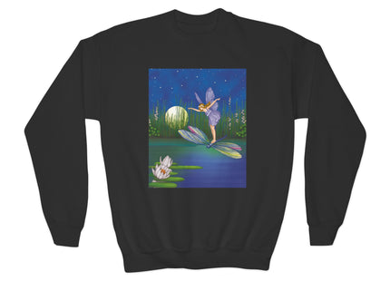 Fairy on a Dragonfly Youth Crewneck Sweatshirt