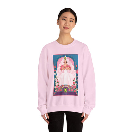 August & Peridot (from the Gem Series) by Sofia Chiostri Unisex Heavy Blend™ Crewneck Sweatshirt
