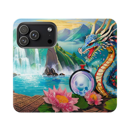 🐉💎 Wisdom's Guardian Flip Case – Dragon's Embrace & Eternal Wisdom