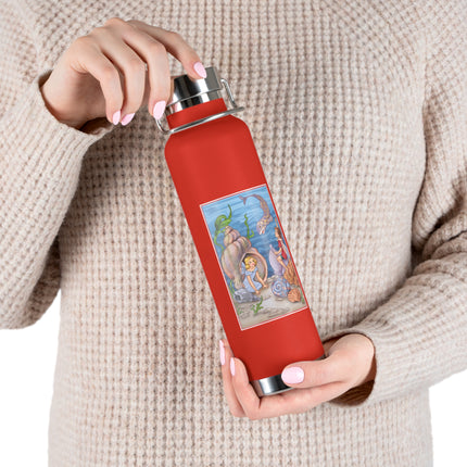 Fairy Whispers of the Sea Copper Vacuum Insulated Bottle, 22 oz