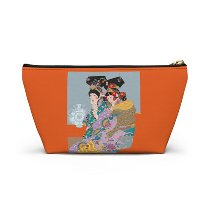 Two Geishas in Peacock Kimonos Cosmetic Bag – Timeless Elegance & Sisterly Grace