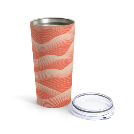 Hues of Orange and Beige Wave Pattern Tumbler 20oz