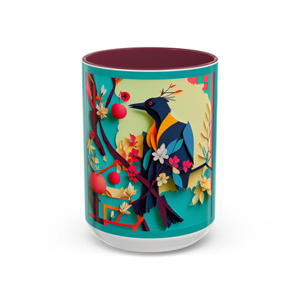 Curious Crow Colorful Mugs (11oz, 15oz)
