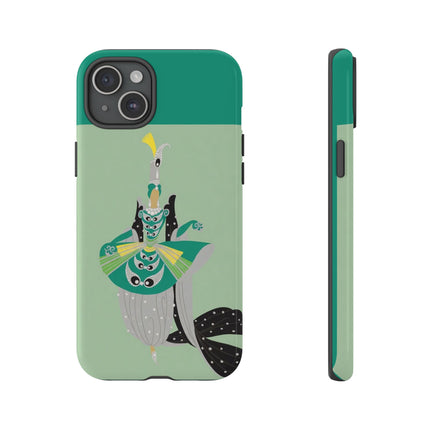 Peacock Dancer Phone Case – Opulent Glamour & Theatrical Elegance