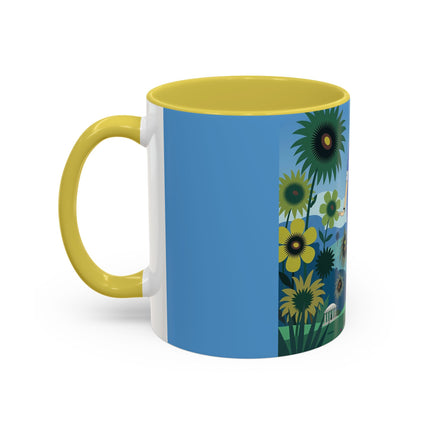 The Secret Language Of Flowers Colorful Mugs – Art Deco Botanical Elegance