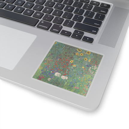Farm Garden with Sunflowers by Gustav Klimt Kiss-Cut Stickers (4 Sizes)