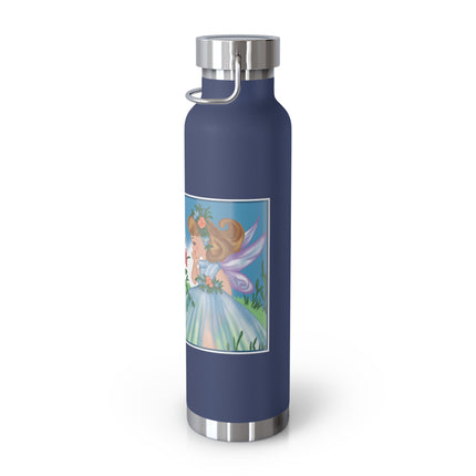 Fairy and Dapper Chick Copper Vacuum Insulated Bottle, 22 oz