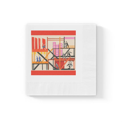 Maquettes de Théatre 4 by Alexandra Exter White Coined Napkins