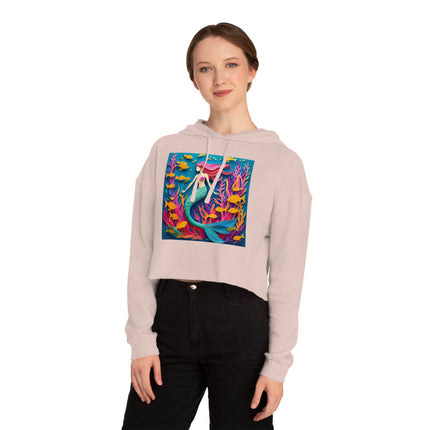 Mermaid Cropped Hooded Sweatshirt