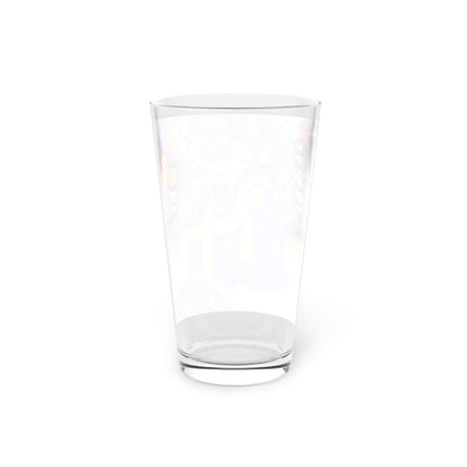 👑🎄 The Christmas Queen Of Golden Bells Pint Glass – Art Deco Holiday Elegance