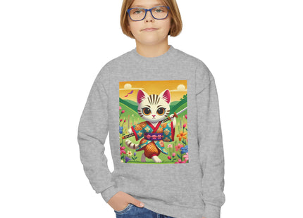 Samurai Kitten Youth Crewneck Sweatshirt