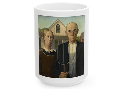 American Gothic by Grant Wood Ceramic Mug (11oz, 15oz)