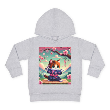 Samurai Kitten Toddler Pullover Fleece Hoodie
