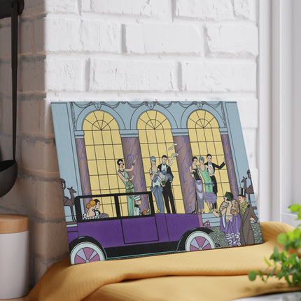 Au Revoir by George Barbier Glass Cutting Board