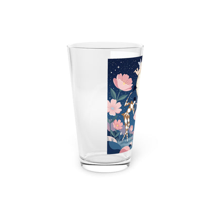 🕛🌸 Midnight Waltz Before Christmas Pint Glass – Art Deco Holiday Fantasy
